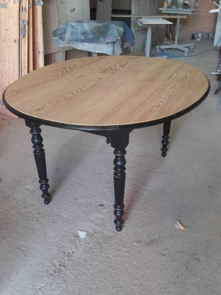 relooking table noire et bois clair eyguières 13