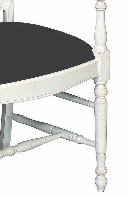 Fauteuil gerbe provençal en bois avec assise en tissu