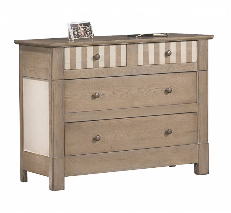 Commode 4 tiroirs en chêne massif