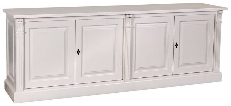 Enfilade 4 portes patinée en chêne massif ou en pin massif