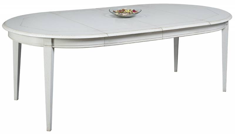 Table de salle à manger ronde pieds fuseaux en chêne